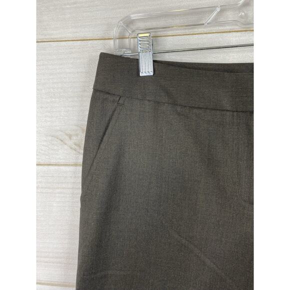 Lafayette 148 Dress Pants Womens 4 Brown Virgin Wool Trousers Unlined Minimalist - Picture 2 of 13